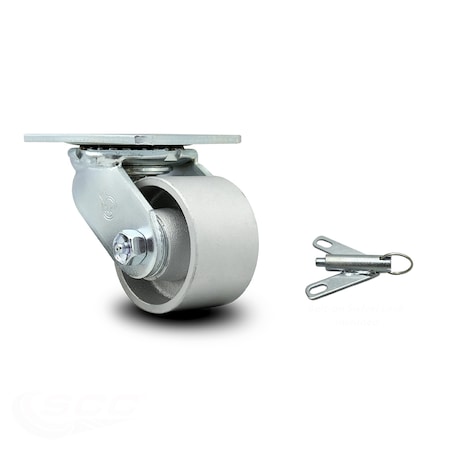 Service Caster 3.25 Inch Semi Steel Swivel Caster with Ball Bearing and Swivel Lock SCC SCC-30CS3420-SSB-BSL